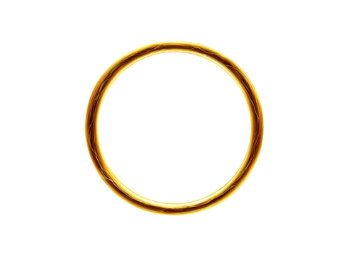 Gold ring frame on black background