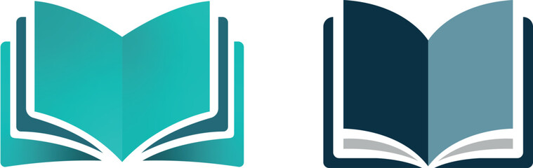 Open book logo design vector illustration
