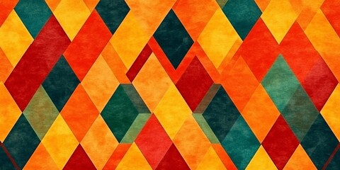 vibrant geometric pattern of colorful diamonds for creative design and artwork