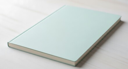Mint Green Notebook Mockup Elegant Stationery Design for Minimalist Branding