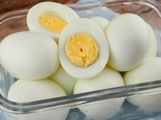 신선한 삶은 계란, 단백질, 음식