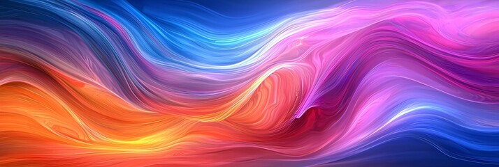 vibrant abstract waves in bright colors for creative design and digital art