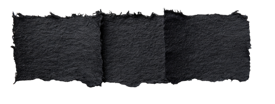 Dark, textured strips of material