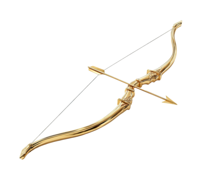 Golden bow and arrow (1)