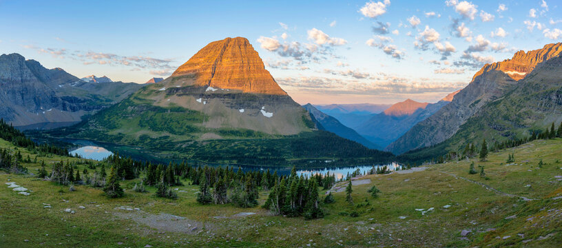 Sunrise at Hidden Lake Overlook in Glacier National Park