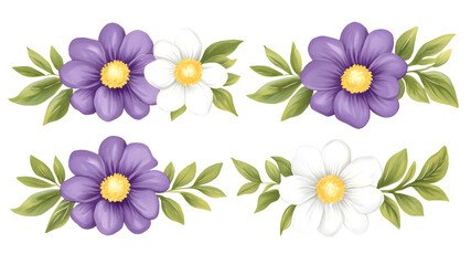 Vibrant floral arrangement design nature digital illustration spring aesthetic appeal