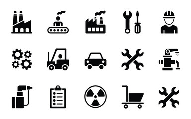 Industrial icons set