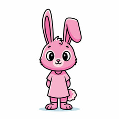 rabbit, bunny, easter, animal, cartoon, vector, hare, illustration, cute, pet, fun, isolated, animals, egg, holiday, art, baby, funny, character, mammal, easter bunny, white, smile, spring, toy