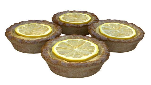 Delicious lemon pies bakery food photography bright setting top view culinary delight