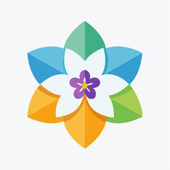 Colorful Geometric Flower Design