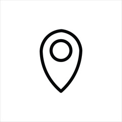 location icons. simple line vector illustration