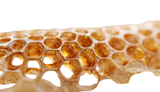 Close-up honeycomb structure