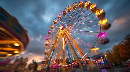 ferris wheel at night