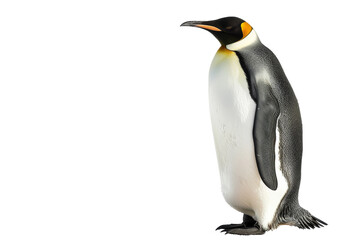 Fototapeta premium Cute penguin isolated on transparent background ideal for nature presentations and wildlife conservation campaigns