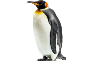 Adorable penguin isolated on transparent background perfect for kids' educational materials and animal awareness programs