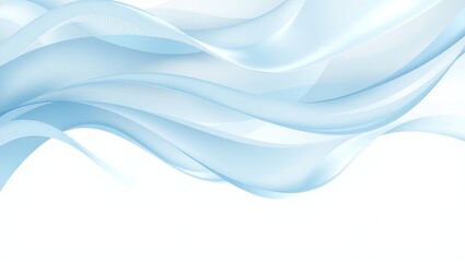 Obraz premium Soft Light Blue Transparent Abstract Wave Background