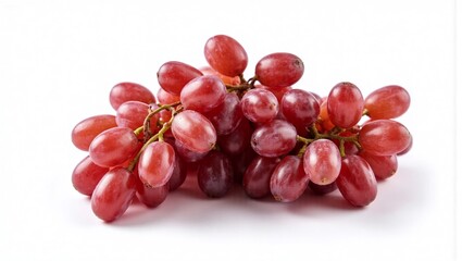 Fototapeta premium Red grapes on white background