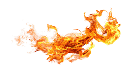 Abstract fiery shapes against black background