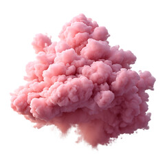 Fototapeta premium Soft pink cloud formation isolated on transparent background