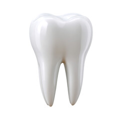 Healthy human molar tooth isolated on transparent background