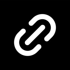 Link icon design illustration. Link icon vectors. Link icon design isolated on a black background. Link icon similar design.