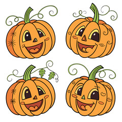 halloween pumpkin set