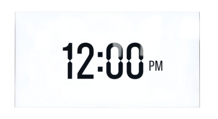 12 PM Digital Clock Display