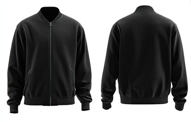 Black bomber jacket, front and back views (22)