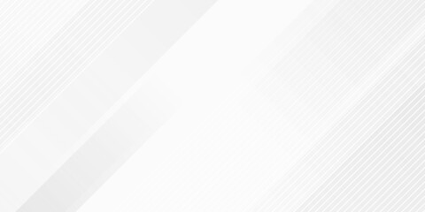 Obraz premium Abstract elegant white and gray background with diagonal stripes lines.