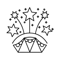 celebration icon vector line art