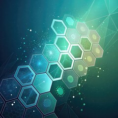 blue hexagonal transparent background