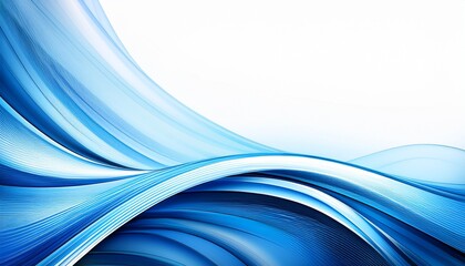 abstract blue line design with white space and white background