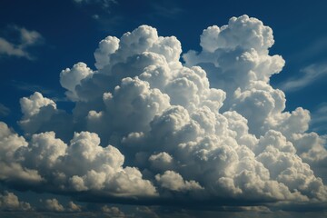 Dramatic cumulus cloud formations creating spectacular sky patterns with natural light and shadow interplay