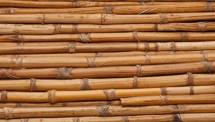 Intricate woven bamboo texture close-up natural earthy tones organic material pattern background