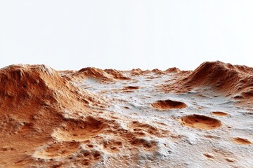Martian landscape, cratered surface, desolate scene,  space exploration background, science fiction