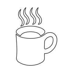 mug coffee line icon