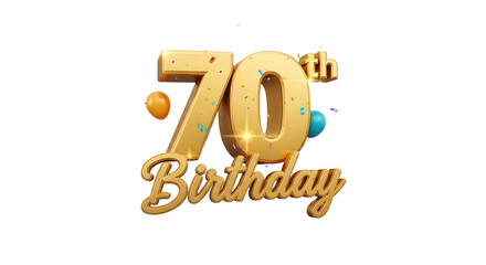 70th Birthday Golden Celebration Design