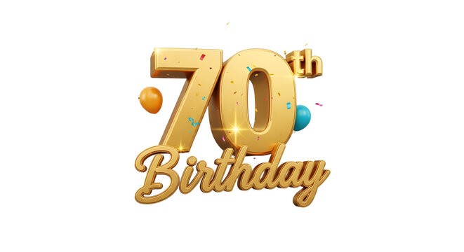 70th Birthday Golden Celebration Design