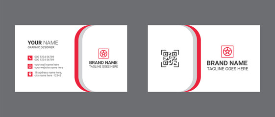 Double-sided creative business card template design for corporate business, Professional and modern visiting card.