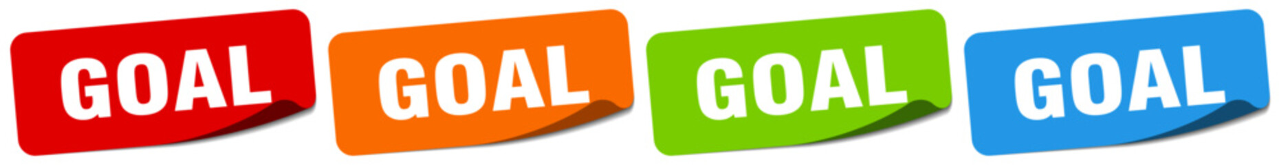 goal sticker. goal sticker set on white background