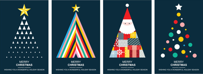 Merry Christmas vector design illustration, Christmas wishes design, Holiday season, Merry and Bright.