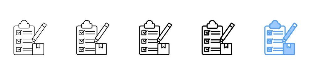 Product List Icon Different Style Outline Collection Set 