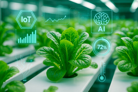 Advanced Hydroponic Farming with AI and IoT Data Visualization for Crop Management hydroponics smart farming