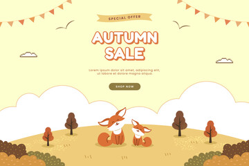 special offer autumn sale poster background