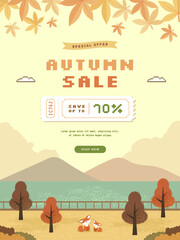 special offer autumn sale poster background