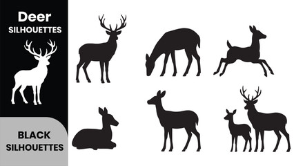 Deer Silhouette Set