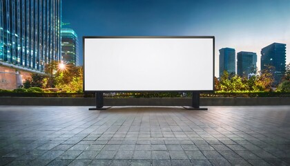 Obraz premium promotional advertising banner space outdoor city poster generate ai billboard blank mockup display empty poster advertising