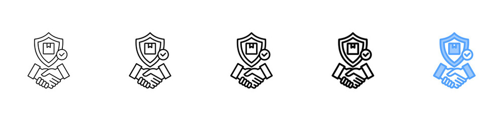 Trusted Product Icon Different Style Outline Collection Set 