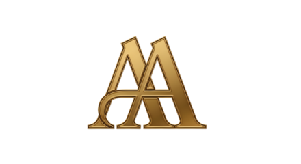 Golden AA Monogram Logo Design