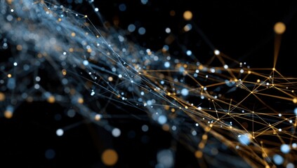 Abstract network of interconnected points and lines (1)